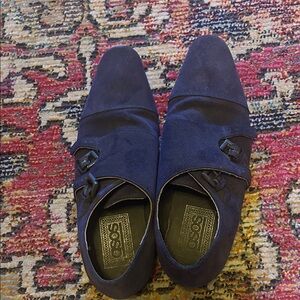 ASOS Men's Dark Blue Suede Oxfords